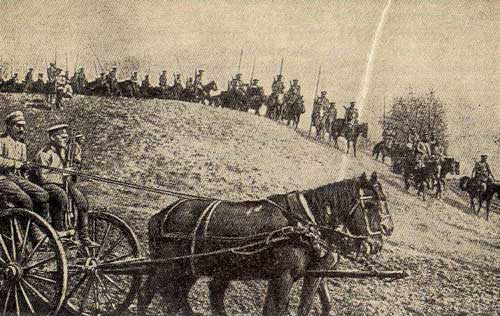 Уральские казаки на пути к фронту 1914